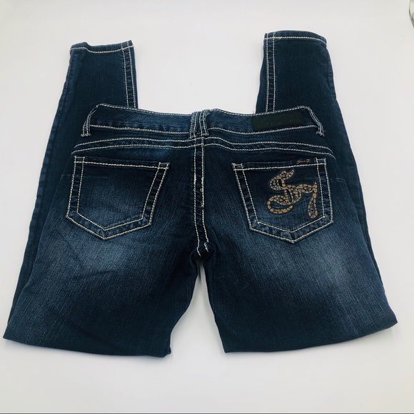Seven7 Denim - Seven7 Embroidered Thick White Stitch Skinnies